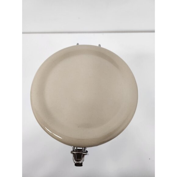 Vintage Thunder Mountain Ceramic Snowman Clamp Canister Kitchen Storage Jar - Picture 4 of 13